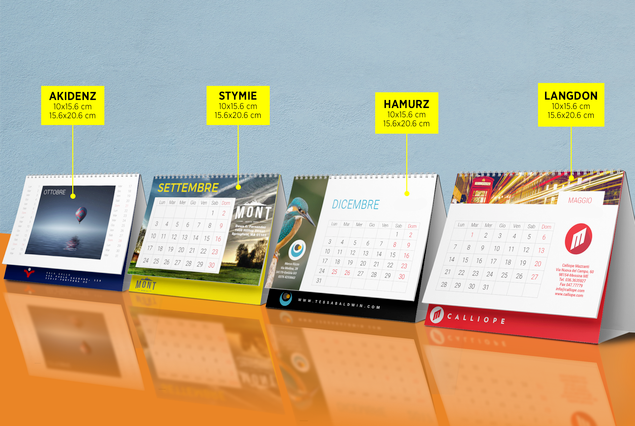Stampa online 02 tavolo 10x156: Stampa Calendari da tavolo 13 fogli per far ricordare ogni giorno la tua azienda ai tuoi clienti. Configura e ordina online i tuoi calendari su Sprint24.