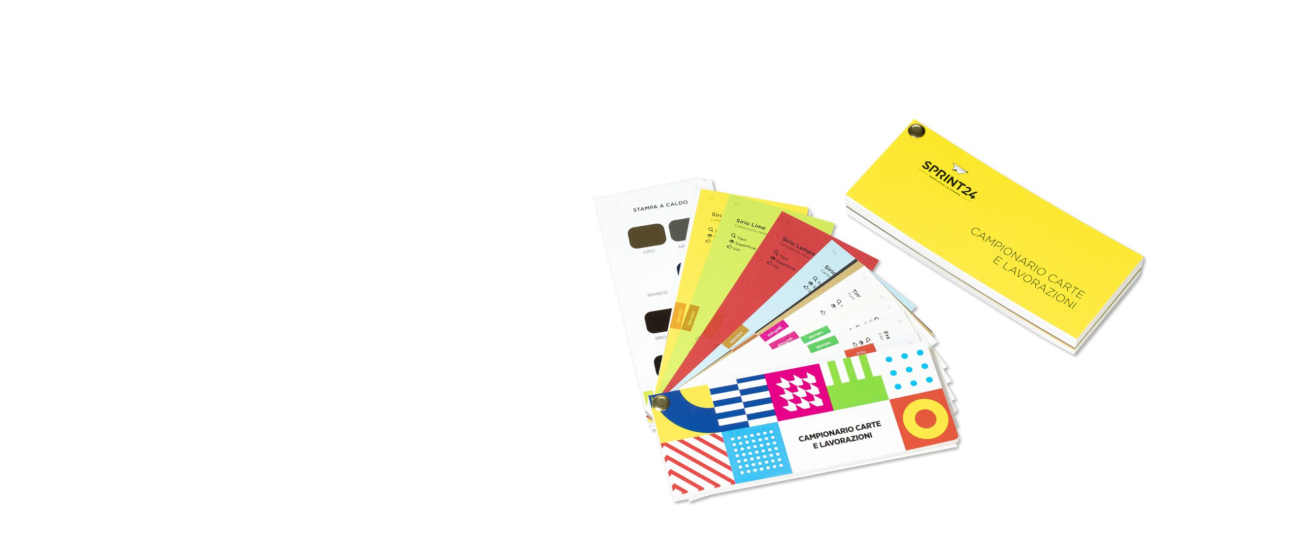 Esplora la nostra collezione completa di campioni stampati che mostra diversi colori, finiture e opzioni di materiali per i tuoi progetti di stampa personalizzata. Questo essenziale campionario funge da strumento di riferimento prezioso per confrontare diversi materiali di stampa e possibilità di design. Utilizzalo per selezionare il supporto e le opzioni di finitura ideali che corrispondono megl…