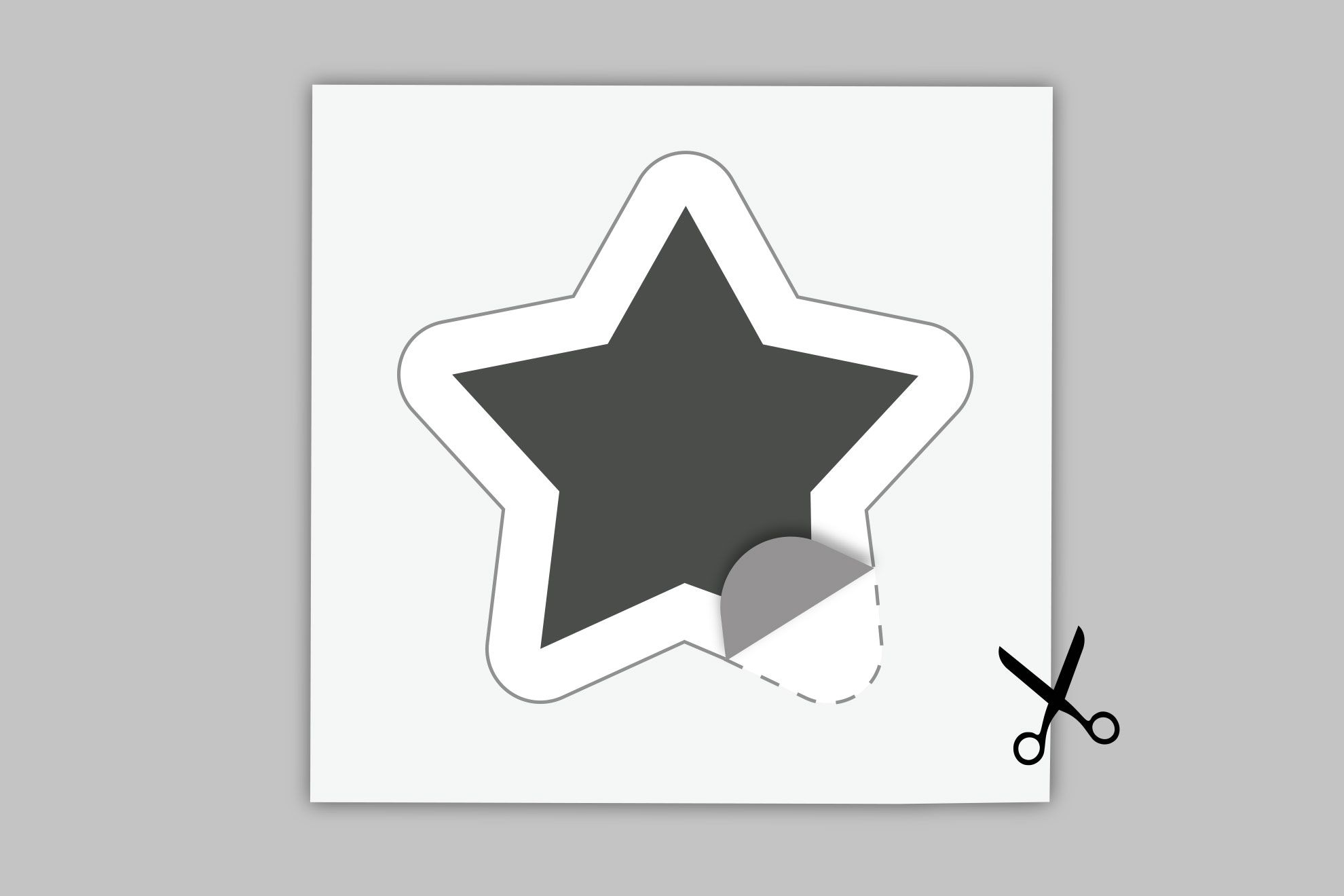 Mezzo Taglio: Resa Singola: Gli adesivi saranno consegnati singolarmente pretagliati secondo il tracciato inviato con un bordo che ne faciliti la spellicolatura.