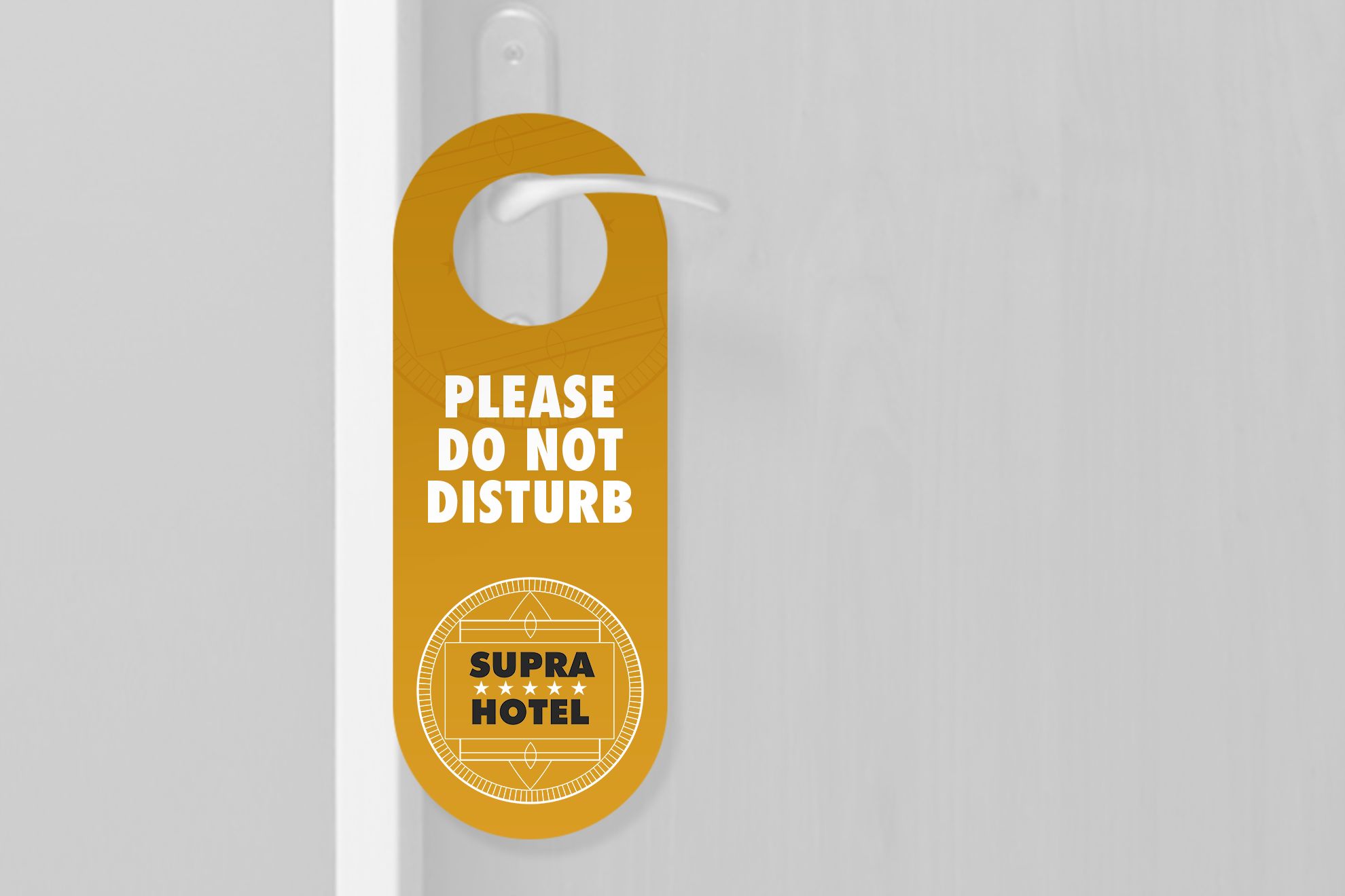 INSEGNA APPENDIABITI PER Porta Non Disturbare - Fette In Legno Rustico - 3