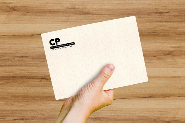 Busta Vellum White FSC riciclata con logo CP. Pura cellulosa cotone tocco vellutato Sprint24.
