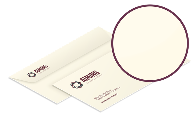 Buste Vellum White premium realizzate in carta riciclata di alta qualità con una finitura crema distintiva. Ideali per la corrispondenza commerciale professionale e completamente personalizzabili con il vostro marchio online tramite Sprint24. Mantenete la coerenza del marchio con queste buste ecologiche e finemente texture.