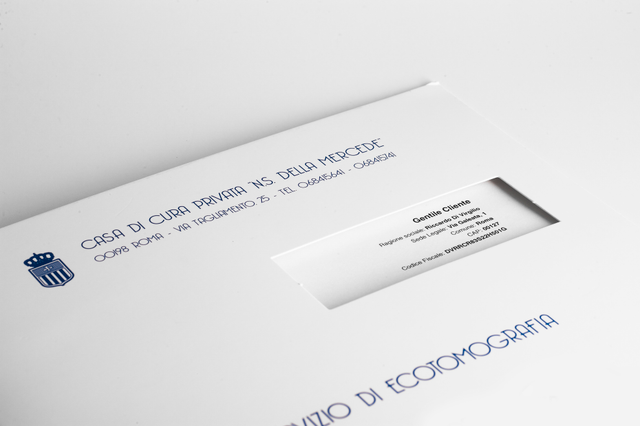 Cartelline Archivio Casa di Cura con Finestra Cartellina archivio con finestra per referti e documenti. 1 colore su patinata opaca 350gr—ideale per centri medici e.