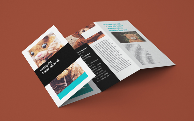 Depliant tri-piega professionale design moderno stampa alta qualita per marketing. Sprint24.