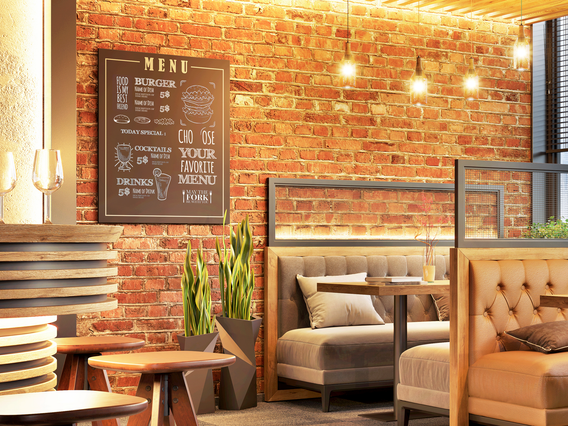 Questo pannello pubblicitario stampato mostra come la segnaletica interna trasforma gli spazi moderni di caffetterie e ristoranti. Perfetto per visualizzare menu, promozioni e messaggi del marchio, questi pannelli si integrano perfettamente negli interni contemporanei creando atmosfere professionali e accoglienti. Ideale per ambienti commerciali, ricettivi e al dettaglio che cercano una comunicaz…