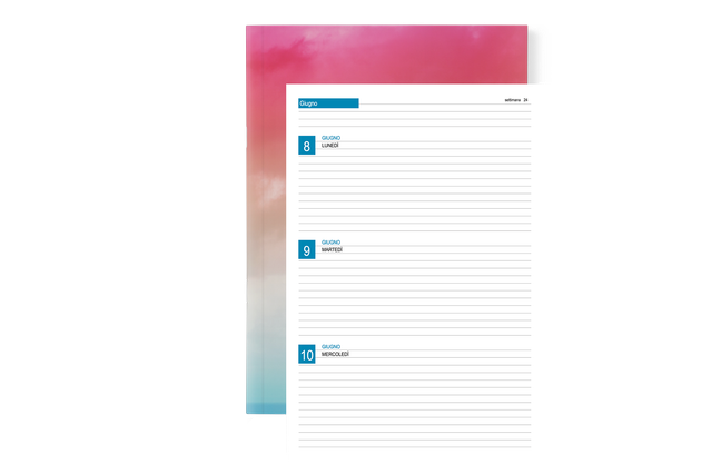 Stampa Agenda Filorefe Settimanale Online: Stampa online e personalizza il template dell'agenda filorefe settimanale. Usa il configuratore secondo le tue esigenze e ordina su Sprint24.com
