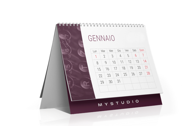 Stampa Calendari da tavolo 13 fogli per far ricordare ogni giorno la tua azienda ai tuoi clienti. Configura e ordina i tuoi calendari con sconti fino al 40%