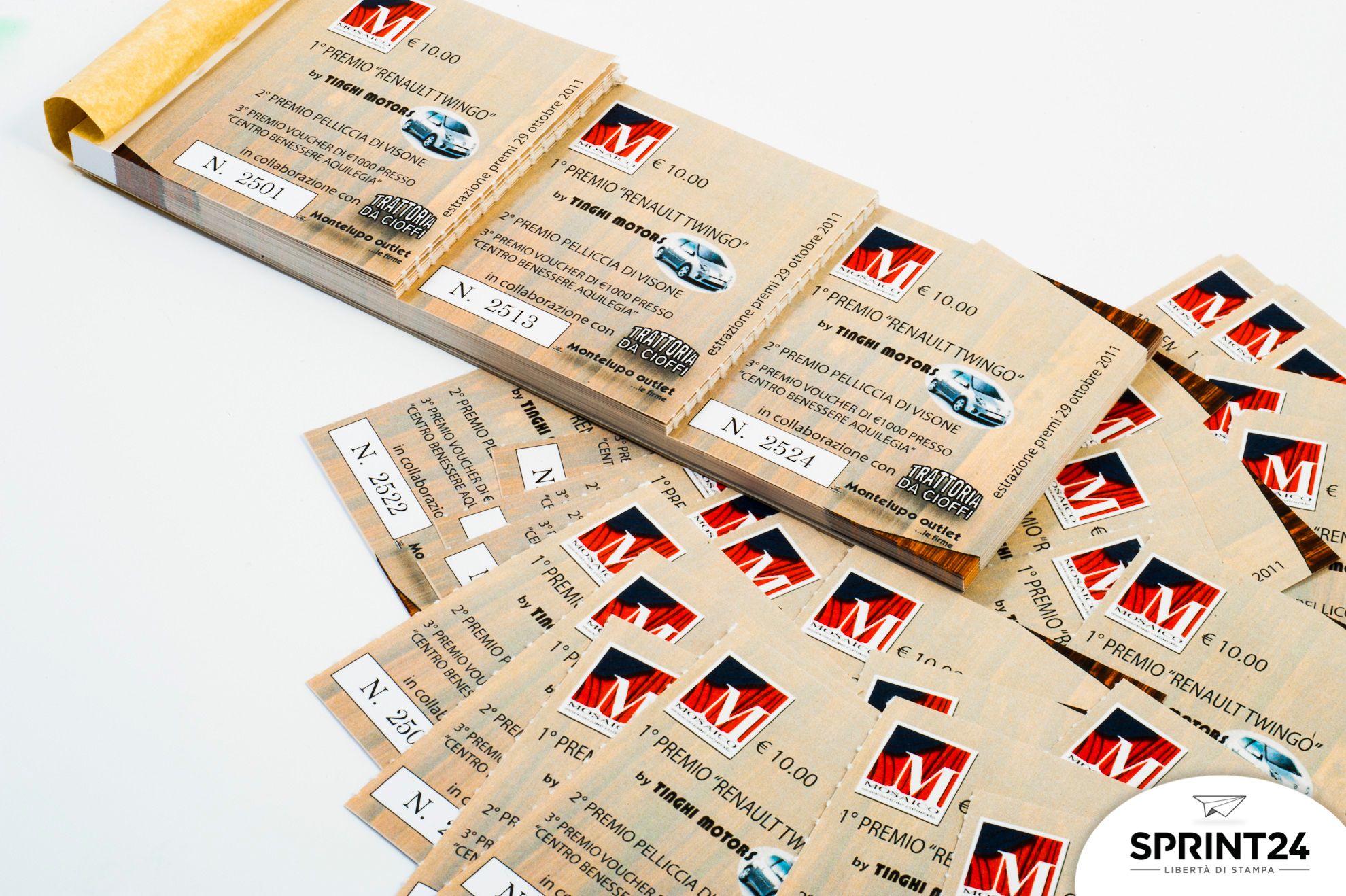 Stampa online Blocchi numerati Lotteria Stampa online Blocchi numerati Lotteria