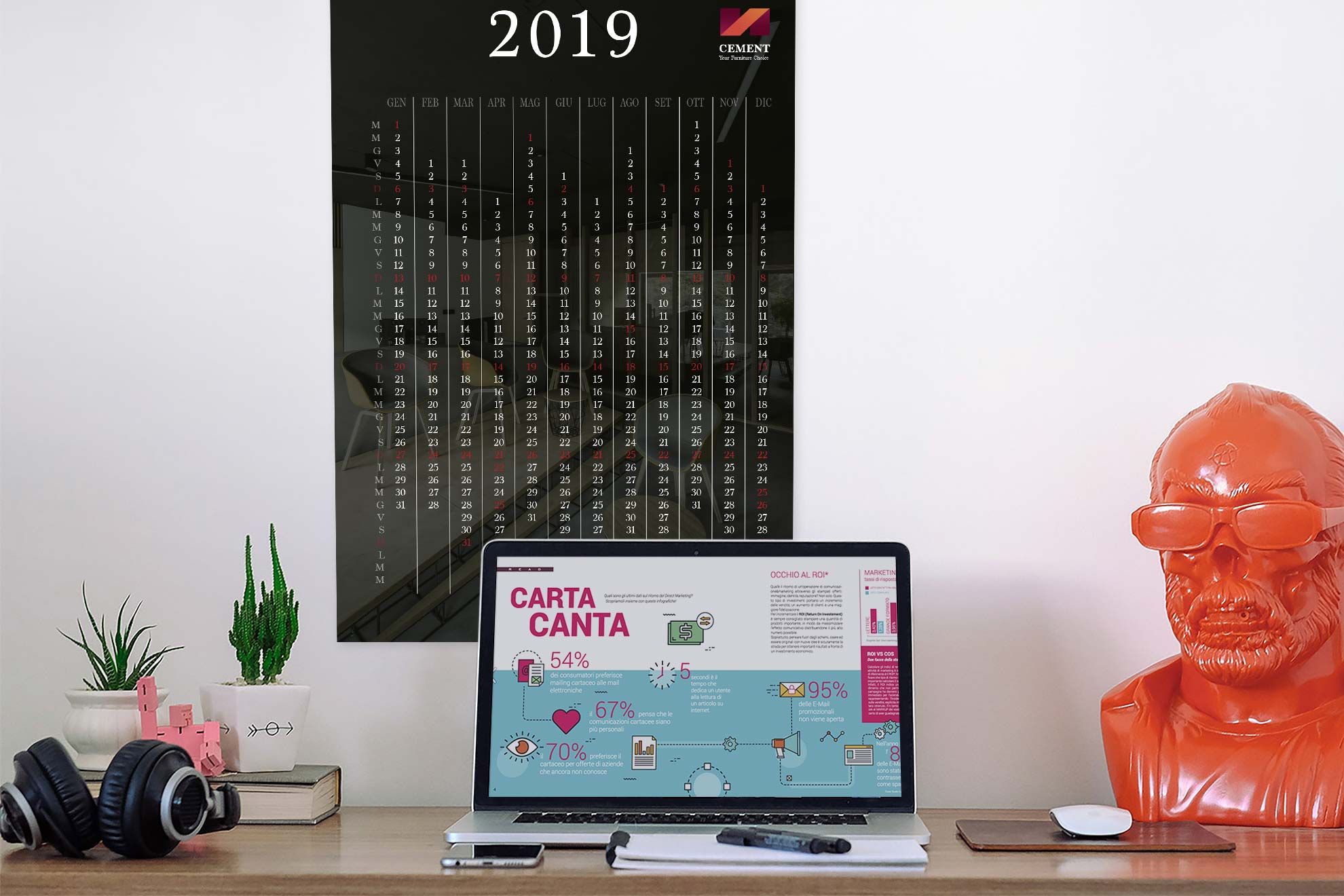 Stampa online Calendario Poster Cement Stampa online Calendario Poster Cement