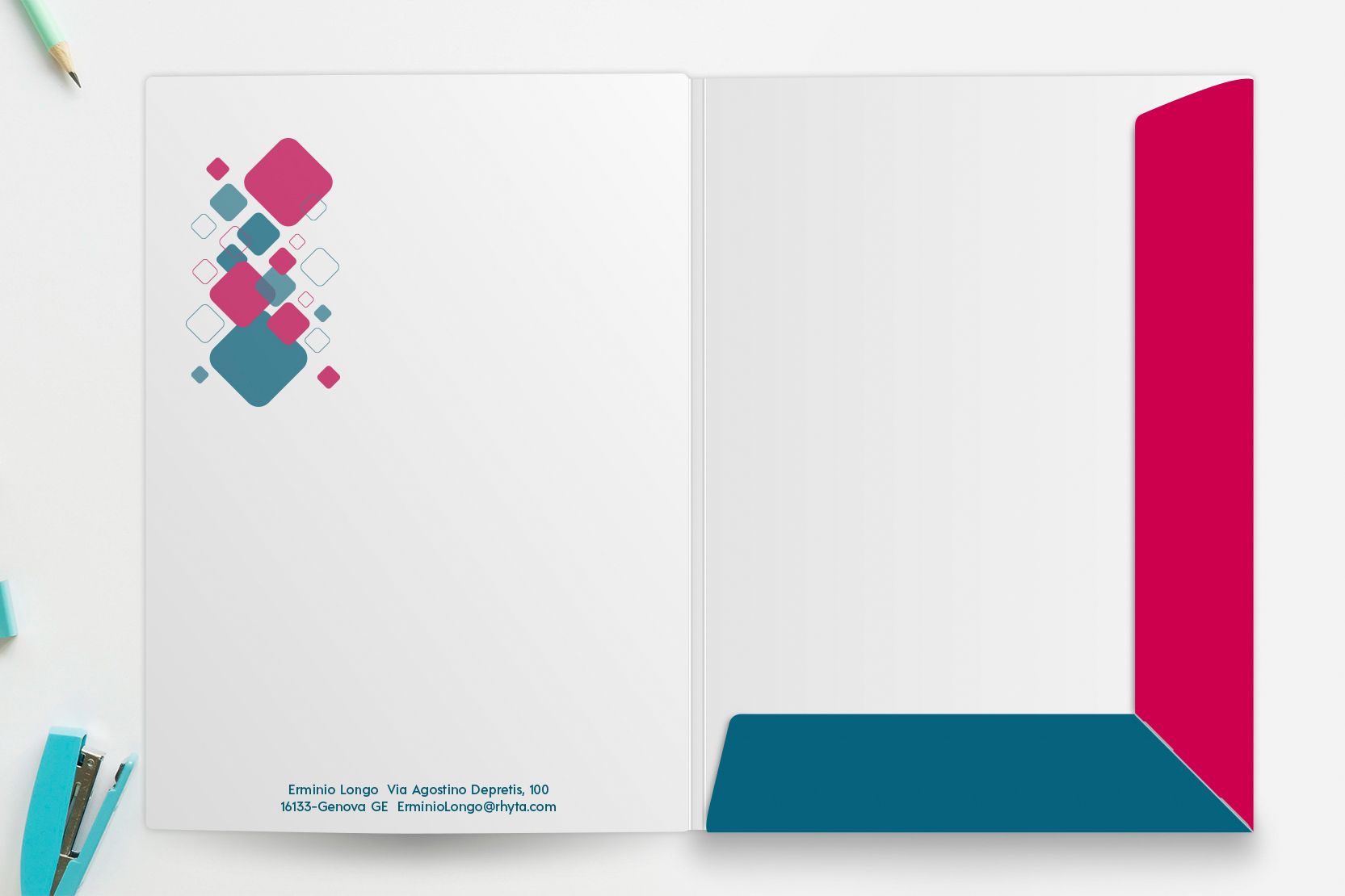 Stampa online Cartelline con alette geometrica Stampa online Cartelline con alette geometrica
