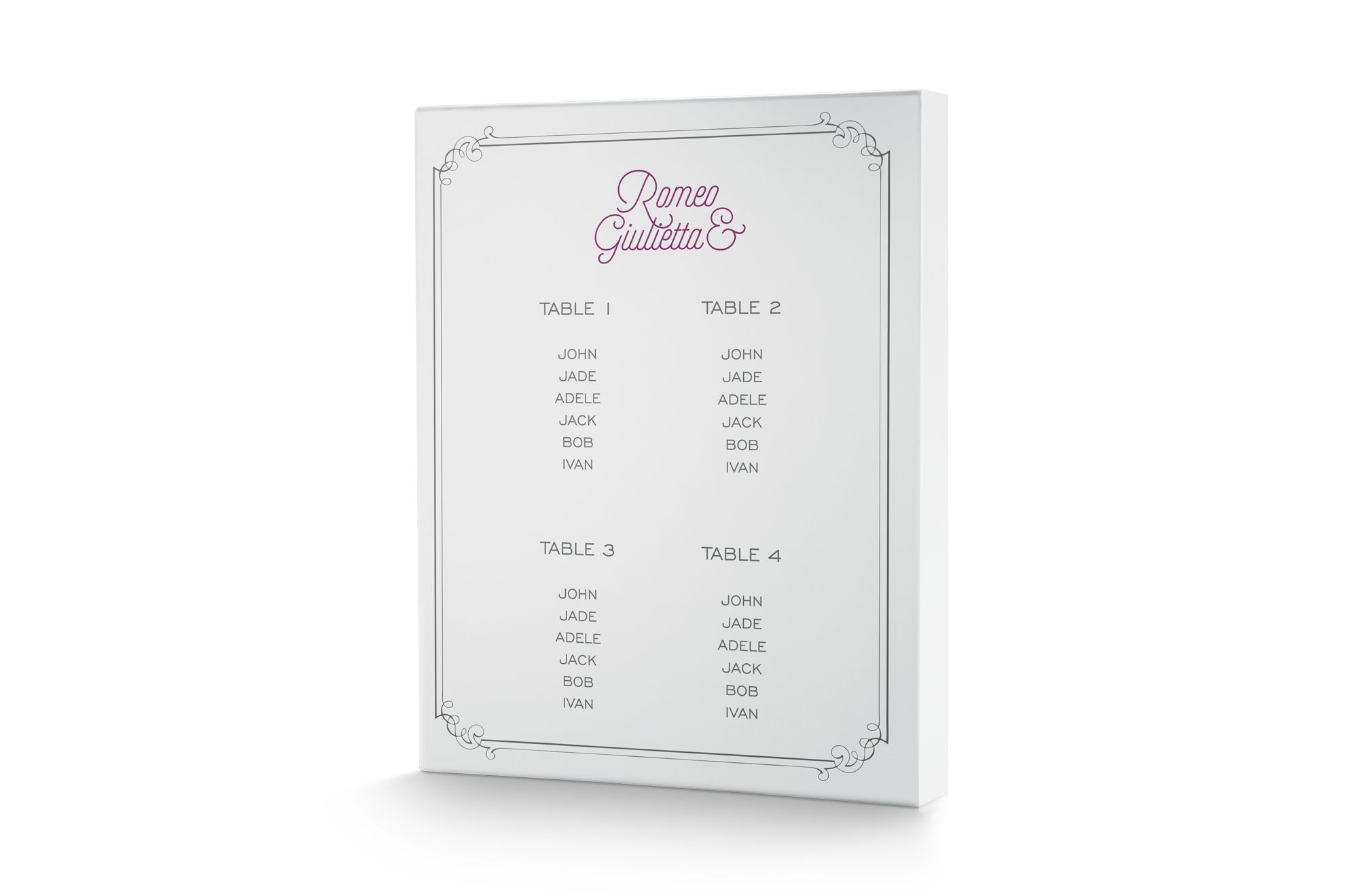 Tableau di nozze: Stampa Online, Conviene!: Personalizza il tableau di nozze per il tuo matrimonio speciale. Realizza con Sprint 24 i tuoi tableau di nozze preferiti. Tableau di nozze: Stampa Online, Conviene!: Personalizza il tableau di nozze per il tuo matrimonio speciale. Realizza con Sprint 24 i tuoi tableau di nozze preferiti.