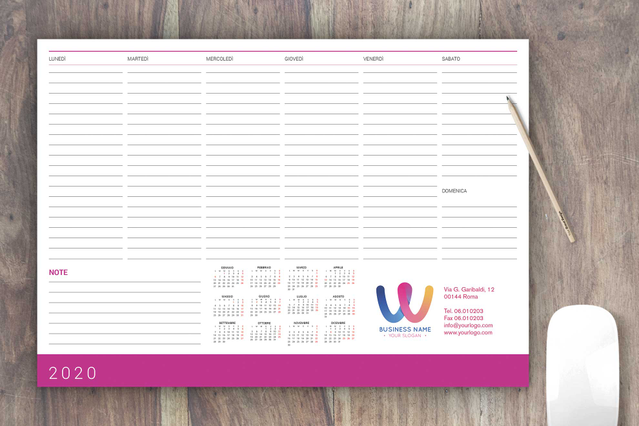 Stampa Calendari Planning Online Personalizzati: Configura, ordina e stampa online i tuoi calendari planning da tavolo su Sprint24. Un'idea originale ed economica per promuovere il tuo marchio ogni giorno dell'anno. Stampa Calendari Planning Online Personalizzati: Configura, ordina e stampa online i tuoi calendari planning da tavolo su Sprint24. Un'idea originale ed economica per promuovere il tuo marchio ogni giorno dell'anno.