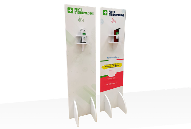 Totem igienizzante: * Leggero e maneggievole
* Grafica personalizzabile o pronta
* 5 colori tra cui scegliere Totem igienizzante: * Leggero e maneggievole
* Grafica personalizzabile o pronta
* 5 colori tra cui scegliere