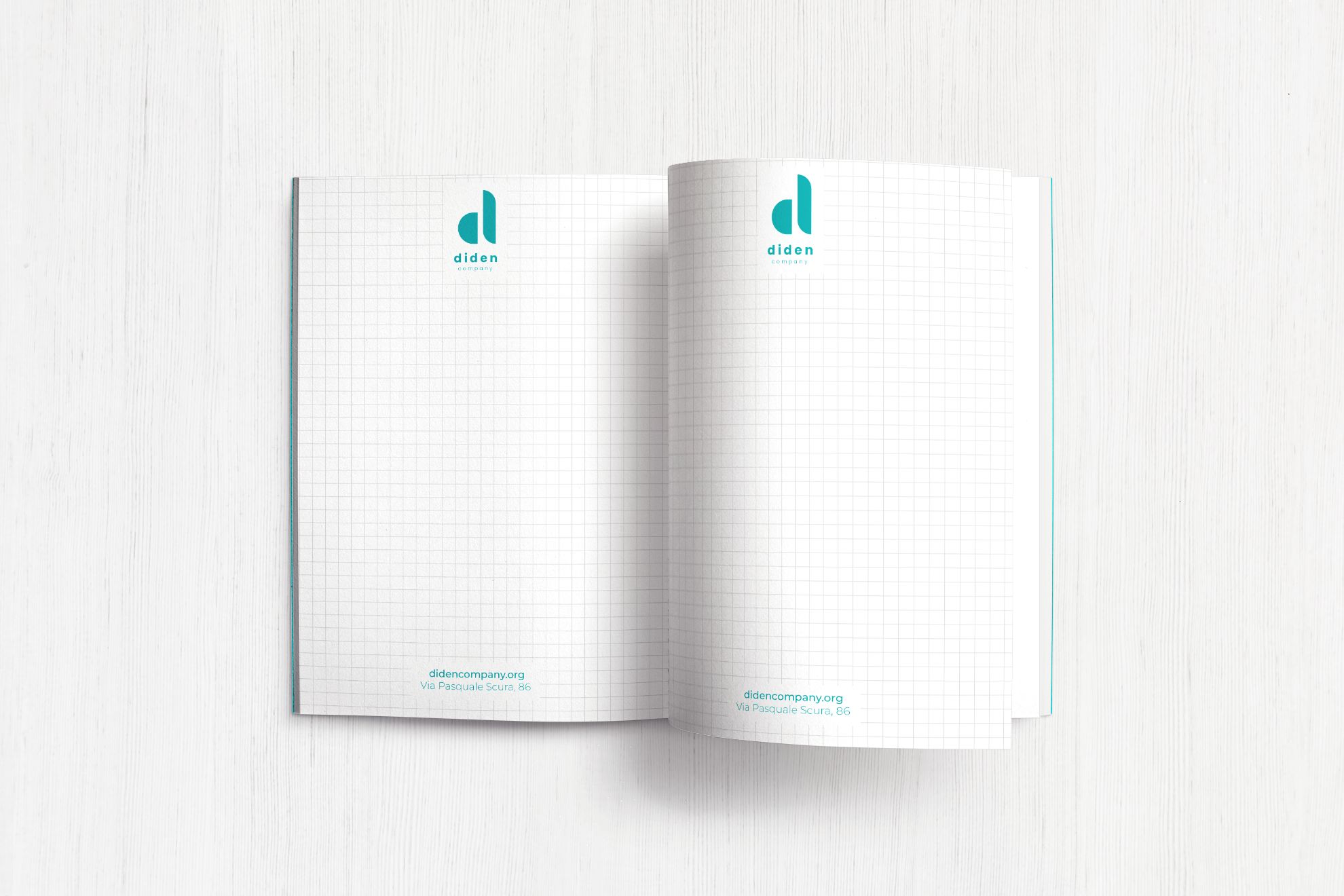 Quaderno a righe con elastico, Logo Personalizzato