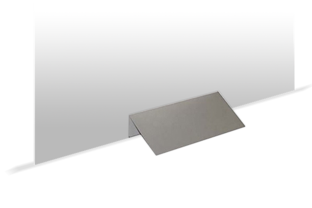 Piede in acciaio - Wedge 30 cm: Design semplice ed essenziale in metallo satinato. Il fulcro, alloggia pannelli da 3 a 40 mm con altezza massima consigliata 200 cm. Larghezza del piede 30 cm,…
