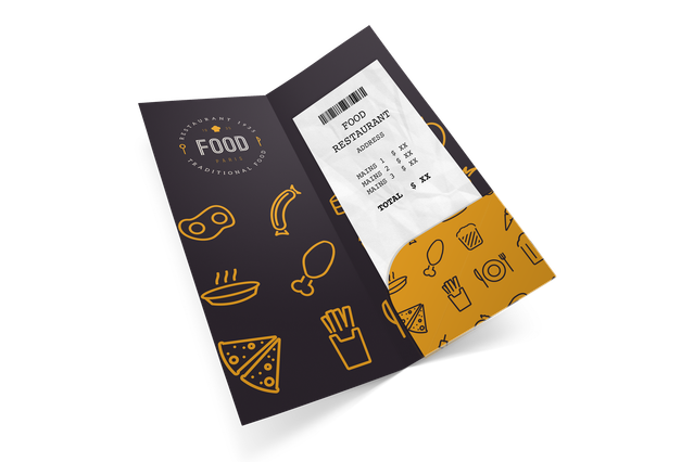 Stampa Porta conto con tasca Personalizzato Online: Porta conto con tasca personalizzati per ristor…
