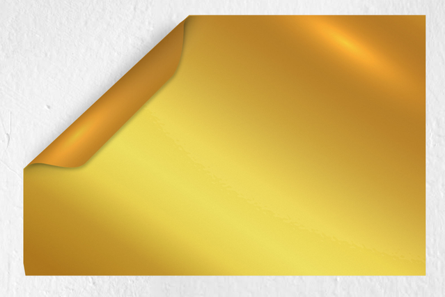 Pvc Oro metallizzato: Adesivo acrilico a base solvente, di tipo monomerico calandrato. Colla permanente con appiccicosità immediata. Adatto alla generalità delle superfici piane (ec…